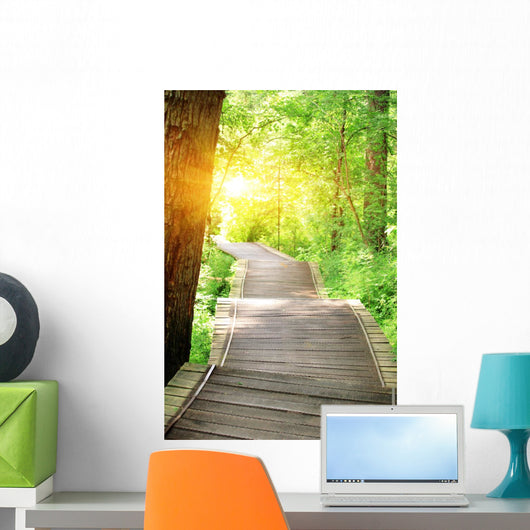 hiking trail on jiuzhaigou national park in china  Wall Mural
