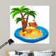 Treasure Island with Chest Wall Decal