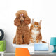 Poodle and Cat Wall Decal