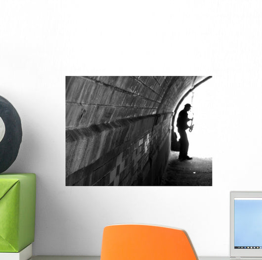 Jazz Man in New York Wall Mural