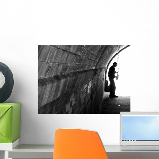 Jazz Man in New York Wall Mural