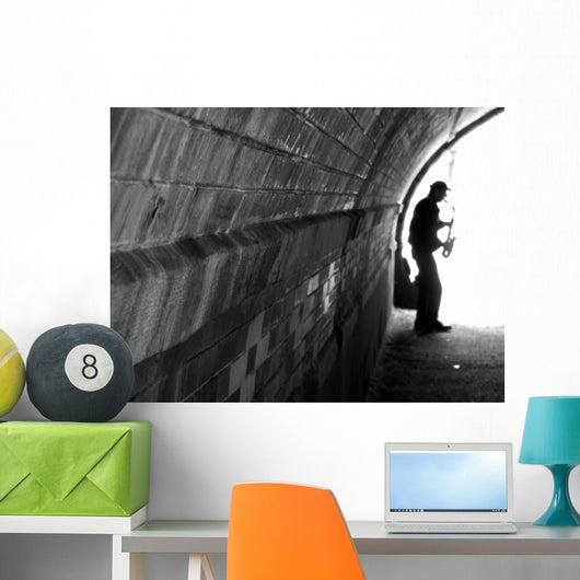 Jazz Man in New York Wall Mural
