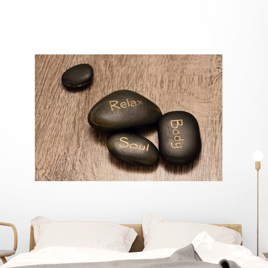 Four lava stones Wall Mural