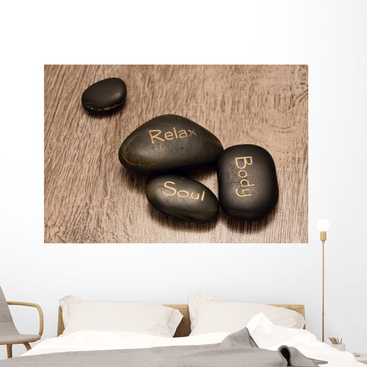 Four lava stones Wall Mural