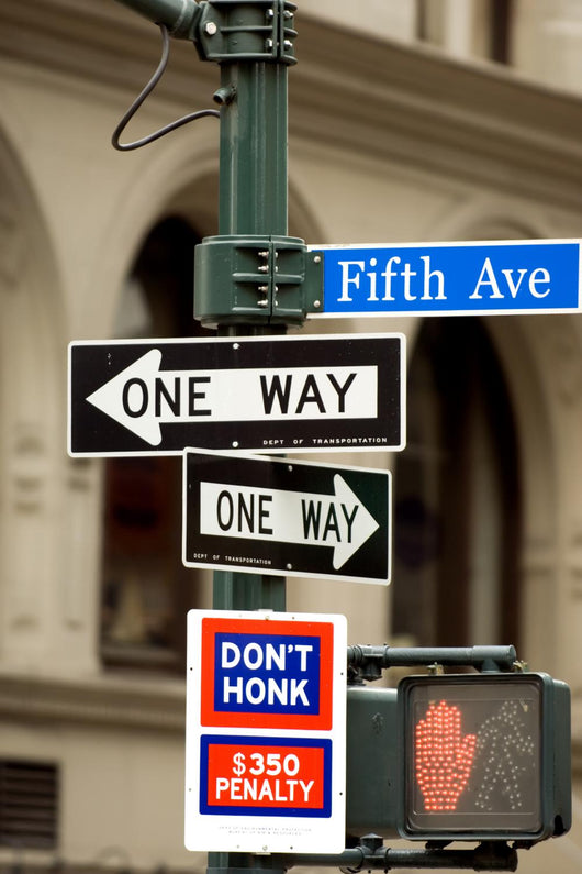 Fifth Avenue Sign In Pedestrian Crossing, Midtown Manhattan, NYC Wall Decal