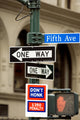 Fifth Avenue Sign In Pedestrian Crossing, Midtown Manhattan, NYC Wall Decal