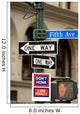 Fifth Avenue sign in pedestrian crossong, midtown Manhattan, NYC Wall Mural