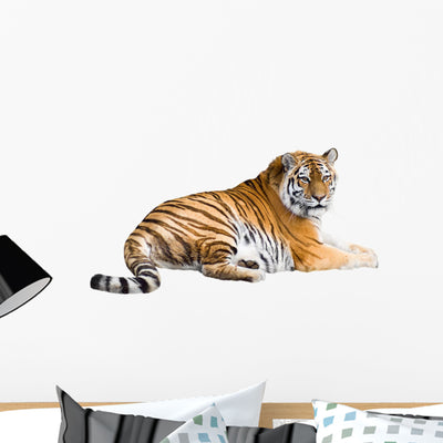 Siberian Tiger Cutout Wall Decal shown on a wall