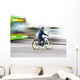 Young boy on bike Wall Mural