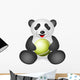 panda tennis ball Wall Decal