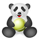 Panda Tennis Ball Wall Decal