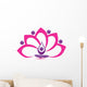 Lotus pink flower symbol vector logo design Wall Decal