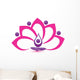 Lotus pink flower symbol vector logo design Wall Decal