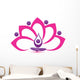 Lotus pink flower symbol vector logo design Wall Decal