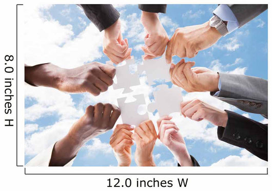 Multiethnic Business People Assembling Wall Decal