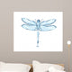 Water splash dragonfly Wall Decal