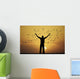 man looks flock of birds Wall Mural