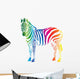 Zebra Rainbow Wall Decal