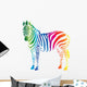 Zebra Rainbow Wall Decal