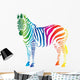 Zebra Rainbow Wall Decal