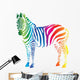 Zebra Rainbow Wall Decal