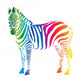 Zebra Rainbow Wall Decal