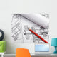 engineering and architecture drawings Wall Mural