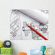 engineering and architecture drawings Wall Mural