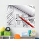 engineering and architecture drawings Wall Mural