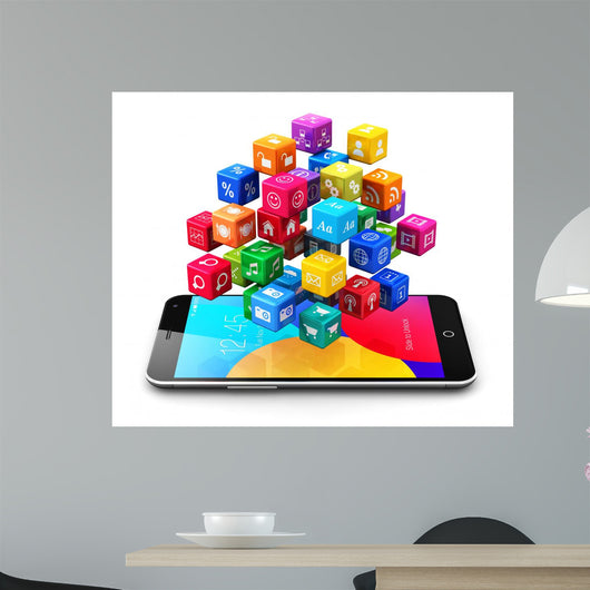 Mobile Applications and Internet Wall Decal