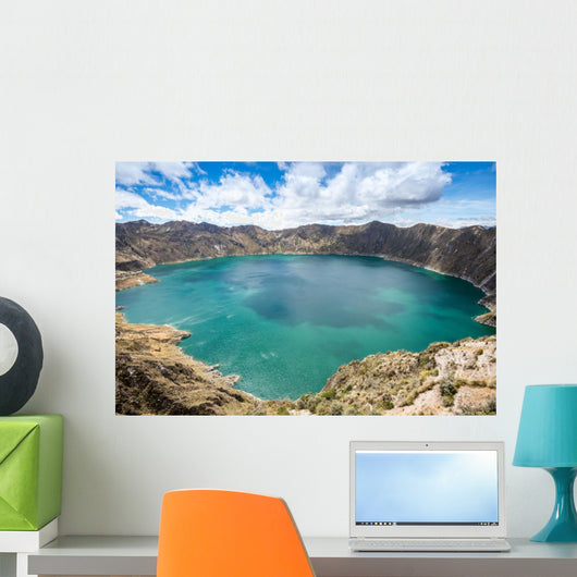 Quilotoa crater lake, Ecuador Wall Mural