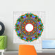 floral round pattern in ukrainian oriental ethnic style Wall Mural