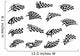 Racing sport checkered flag icons Wall Decal