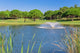 Summer Garden Park With Lake And Ducks. Fountain Splashes. Wall Decal