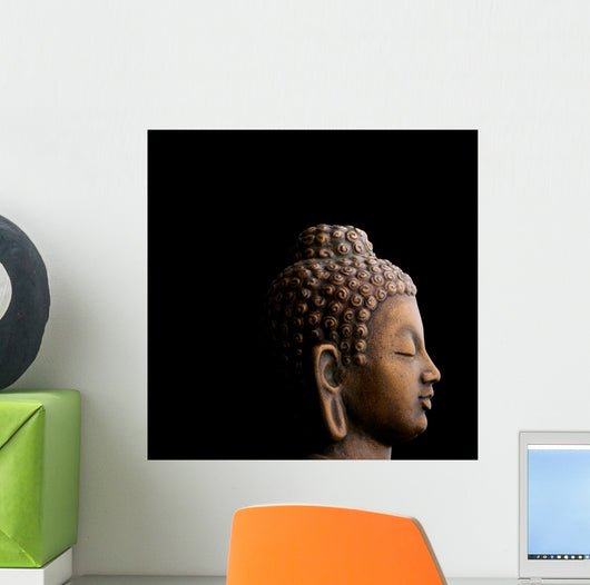 Profile Buddha Black Wall Decal