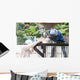 sparking worker side view Wall Mural
