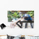 sparking worker side view Wall Mural