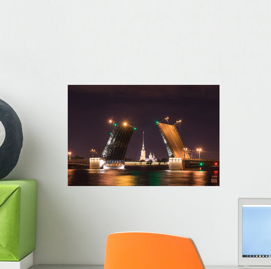 Open Drawbridge Night St Wall Decal