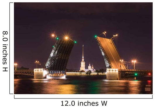 Open Drawbridge Night St Wall Decal
