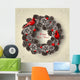 Card with Wreath Fir Wall Decal