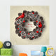 Card with Wreath Fir Wall Decal