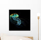 Yellow Blue Jellyfish Wall Mural