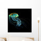 Yellow Blue Jellyfish Wall Mural