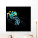 Yellow Blue Jellyfish Wall Mural