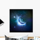 Shiny crescent moon, easy all editable Wall Mural