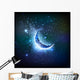 Shiny crescent moon, easy all editable Wall Mural