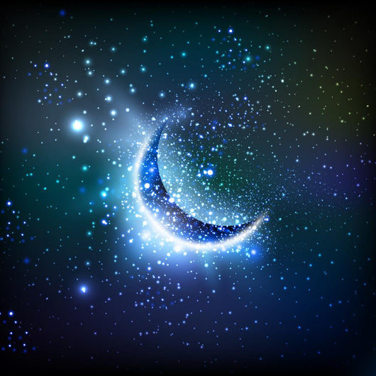 Shiny crescent moon, easy all editable Wall Mural