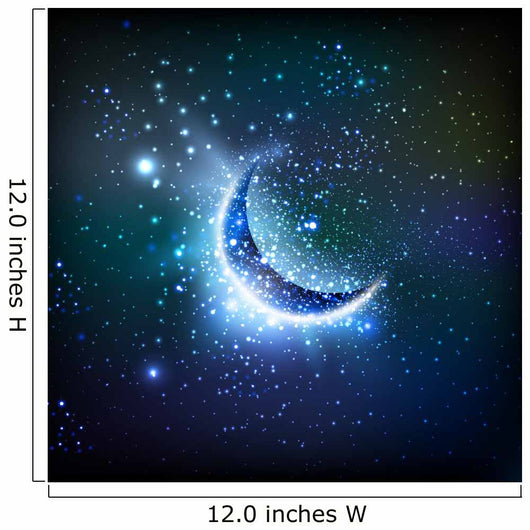 Shiny crescent moon, easy all editable Wall Mural