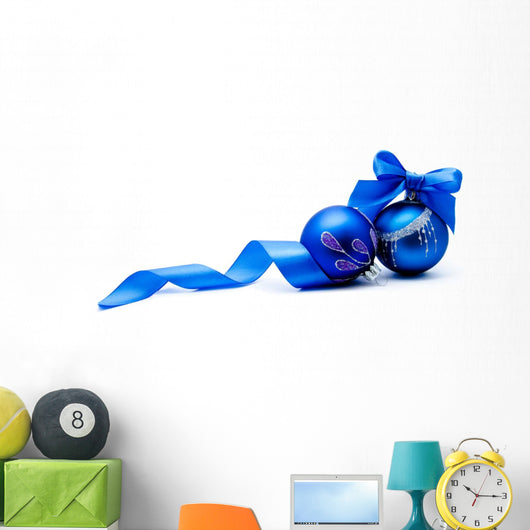 Two Blue Christmas Ball