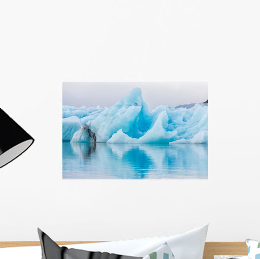 Detail view of iceberg in ice lagoon - Jokulsarlon, Iceland. Wall Mural